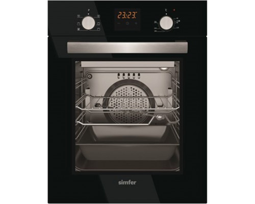 Simfer Simfer | 4207BERSP | Oven | 47 L | Multifunctional | Manual | Pop-up knobs | Height 59.5 cm | Width 45 cm | Black