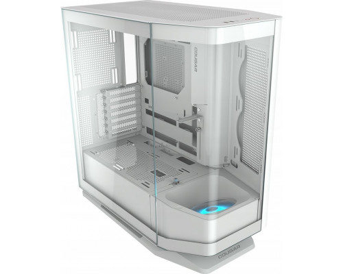 Komputer Cougar COUGAR | FV270 White | PC Case | Mid tower / Tempered, Curved Glass Perimeter / Quick Detachable Air Filters / Up to 9 Fans (1x120mm RGB Preinstalled) / White