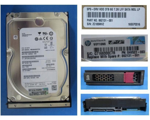 HP DRV HDD 3TB 6G 7.2K LFF SATA