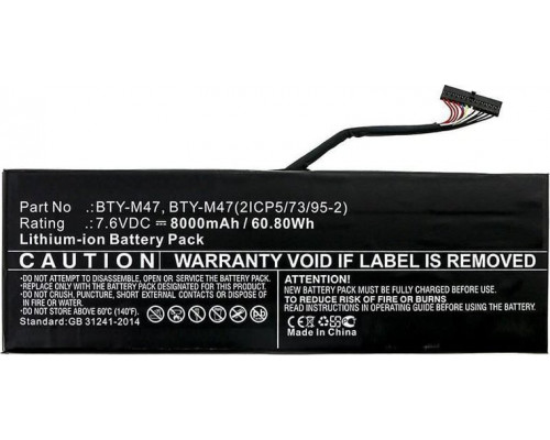 CoreParts Laptop Battery for MSI 61WH