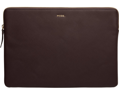 dbramante Paris - Saffiano full-grain leather sleeve for Laptop 15"/MacBook Pro 16" 2019 - Dark Chocolate