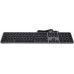 LMP Large Font USB Keyboard 110 keys wired USB keyboard with 2x USB and aluminum upper cover - UK - space gray