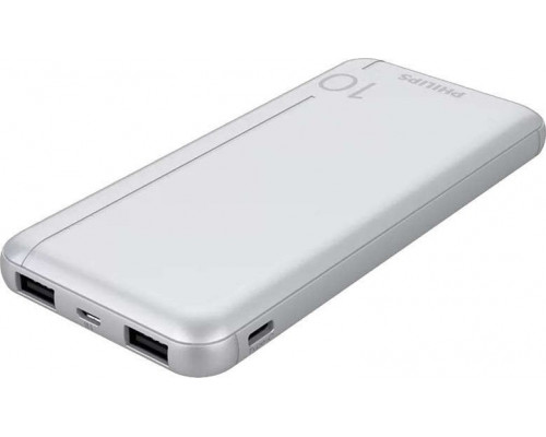 Philips Power bank 10000mAh 2xUSB silver Philips DLP1810N