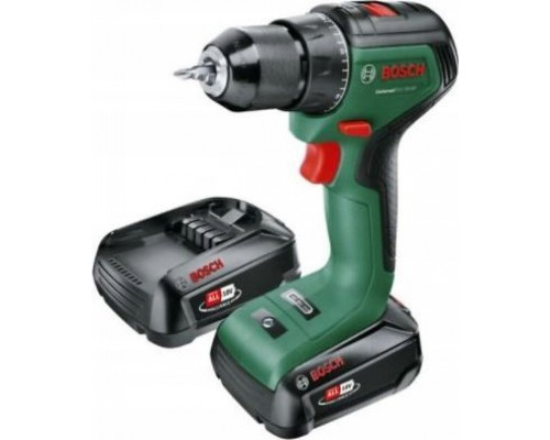 Bosch Bosch cordless drill/driver UniversalDrill 18V-60 (green/black, 2x Li-ion batteries 2.0Ah, case, POWER FOR ALL ALLIANCE)