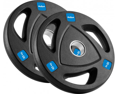 Rebel Zestaw obciążeń żeliwnych gumowanych 2x10kg, otwór olimpijski 51mm,  REBEL ACTIVE