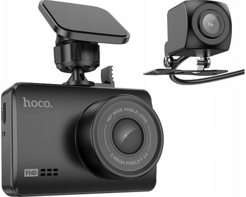 Hoco HOCO kamera car z wyświetlaczem 2,45"+ kamera rear 1080P/30fps DV3 black