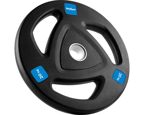 Rebel Obciążenie żeliwne gumowane 20kg, otwór olimpijski 51mm,  REBEL ACTIVE