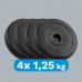 Rebel Bitumena slodžu komplekts 4x1.25kg, caurums 31mm, klasiskais disks, REBEL ACTIVE