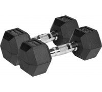 Rebel Dumbbells cast iron gumowane HEX 2x6 kg REBEL ACTIVE