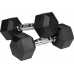 Rebel Dumbbells cast iron gumowane HEX 2x6 kg REBEL ACTIVE