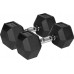 Rebel Dumbbells cast iron gumowane HEX 2x15 kg REBEL ACTIVE