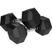 Rebel Dumbbells cast iron gumowane HEX 2x15 kg REBEL ACTIVE