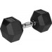 Rebel Dumbbells cast iron gumowane HEX 2x15 kg REBEL ACTIVE