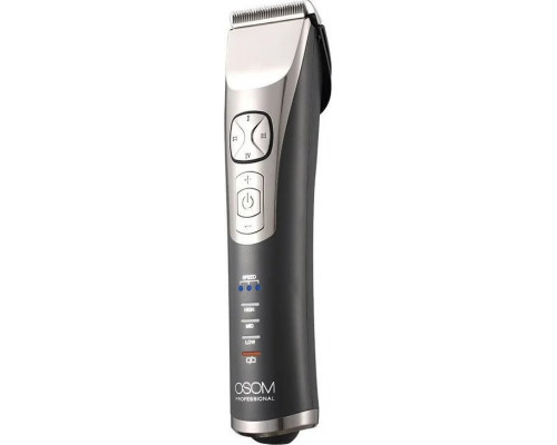 GTV OSOM Professional Hair Clipper P9 profesionali plaukų kirpimo mašinėlė, ličio jonų baterija, 100-240V, 50/60 Hz, pilkos spalvos