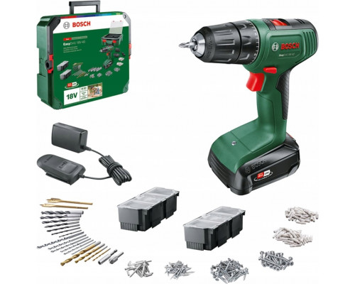 Bosch Bosch cordless drill/driver EasyDrill 18V-40 + SystemBox (green/black, Li-ion battery 1.5Ah, case, POWER FOR ALL ALLIANCE)