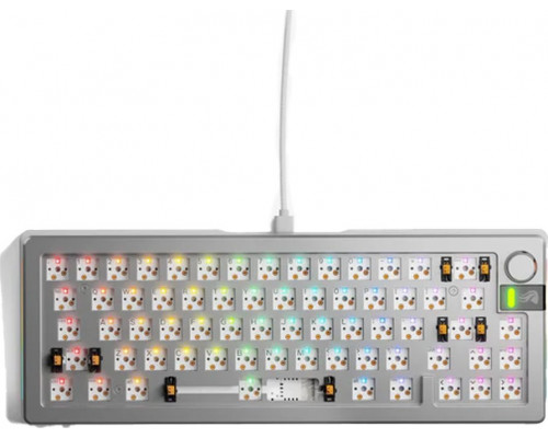 Glorious Glorious GMMK 3 Pro 65 % Custom Gaming-Tastatur - Barebone, ANSI-Layout, silber