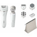 Philips Philips BRE770/92, White, 32 tweezers, Ceramic, Abdomen, Armpit, Back thigh, Bikini, Buttocks, Chest, Decolletage, Front thigh, Head, Inner upper..., Armpit, Epilation, Exfoliation, Precision, Shaving, Smoothing pedicure roller, 70400 RP