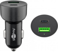 Goobay Podwójna ładowarka samochodowa USB-C™ PD (Power Delivery)