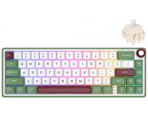 Royal Kludge R65 RGB Žalias sand laidinė mechaninė klaviatūra | 60%, Brown switches, US