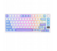 Royal Kludge RK M75 - US išdėstymas - Sidabrinis Switches - Taro Milk (Balta) Belaidė Žaidimų Klaviatūra