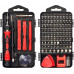 TOOLKITI PRECYZYJNYCH Z BITAMI BSA-115 czerwony