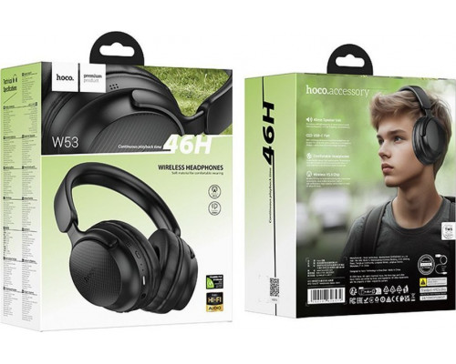 HOCO wireless bluetooth nagłowne W53 black