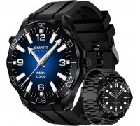 Smartwatch Veltori VT150-1 Black Pasek Silikonowy + Czarna Bransoleta