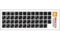 Mocco Keyboard Sticks ENG / RU With Laminated Waterproof Level White / Blue