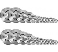 TOS SET TALERZY OLIMPIJSKICH STALOWYCH KALIBROWANYCH 2 x 0.25 - 25 KG (168 KG) HMS
