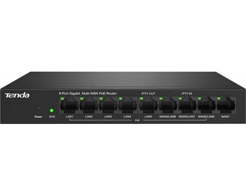 Tenda G0-8G-PoE ruter Gigabit Ethernet Czarny