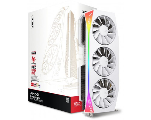 XFX Mercury Radeon RX 9070 XT OC White Gaming RGB 16GB GDDR6 (RX-97TRGBBW9)