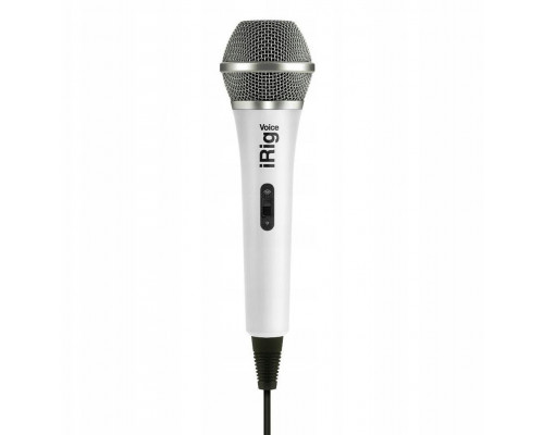 IK Multimedia iRig Voice, Stage/performance microphone, 100 - 15000 Hz, 3%, Unidirectional/Cardioid, Wired, White
