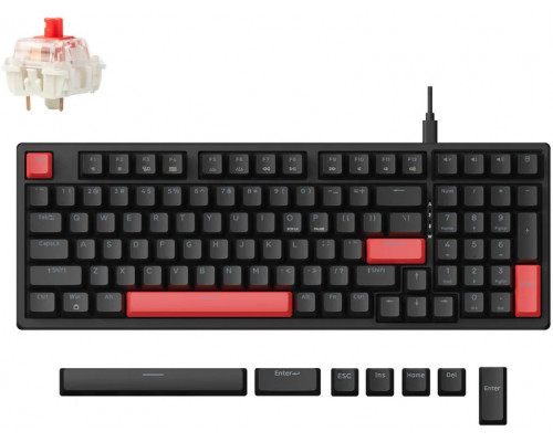 Keychron Lemokey X5 - US išdėstymas - Linear Raudona Switches (X5-A1) Mechaninė Žaidimų Klaviatūra
