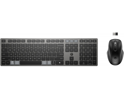 Hewlett Packard (HP) HP 725 Multi-Device Rechargeable Belaidė klaviatūra ir pelė Combo EURO