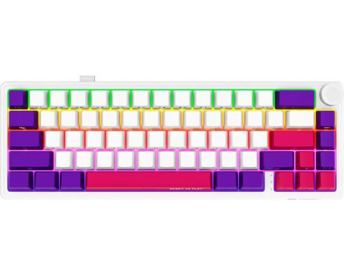 LORGAR KBP70MW, Wireless 65% Mechanical Gaming Keyboard Pro, White, EN layout