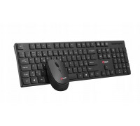 C-Tech C-TECH klawiatura z myszą WLKMC-03, Bezdrátowy set 2.4GHz, CZ, czarny