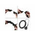 HULA HOP KOMPLEKTS HHW02 MELNS AR IZCIĻŅIEM UN SLODZI HMS + JOSTA BR163 SARKANS