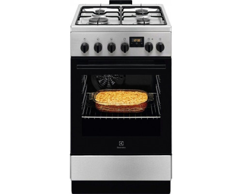 Electrolux 500 SurroundCook 57 L width 50 cm stainless steel - Electric cooker with gas hob