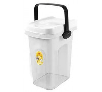 Container for storing pet food 2 5kg 7L 23x19x31cm transparent/white 8003507985506