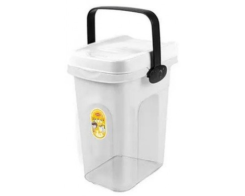 Container for storing pet food 2 5kg 7L 23x19x31cm transparent/white 8003507985506