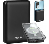 Power bank 10000 mAh USB-C / USB-C + Magnetsafe black VA0342 Vayox