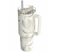 Quokka Stream -   of steel stainlessj 1200 ml with a straw (Cotton)