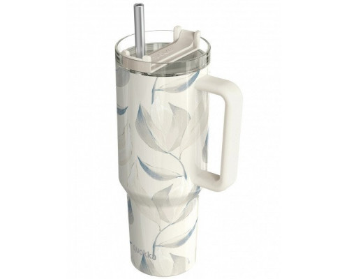 Quokka Stream -   of steel stainlessj 1200 ml with a straw (Cotton)
