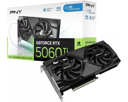 PNY GeForce RTX 5060 Ti Overclocked Dual 8GB GDDR7 (VCG5060T8DFXPB1-O)
