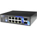BCS-B-ISP08G-2SFP BCS switch PoE 8 port szy DIN