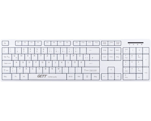 Gett GETT GCQ CleanType Easy Basic z obudową z tworzywa sztucznego IP 68 NUM-Block 105 Tasten USB Farbe: biały Układ: DE