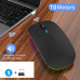 MYSZKA BEZPRZEWODOWA SLIM LED ŁADOWANA RGB Bluetooth+USB 2.4Ghz AKUMULATOR