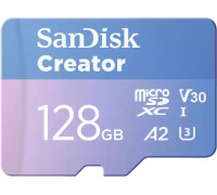 SD  SanDisk Creator MicroSDXC 128 GB Class 10 UHS-I/U3 A2 V30 (SDSQXAA-128G-GN6MS)