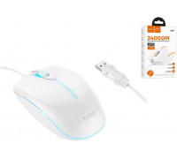 Myszka przewodowa gamingowa Hoco USB A 2400 dpi GM37 biała