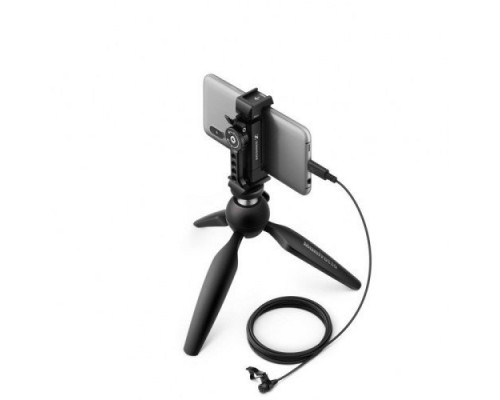 Sennheiser XS LAV USB-C MOBILE KIT - lavalier ze złączem USB-C, ze statywem i uchwytem Manfrotto do smartphona